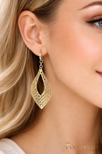 Goldfilled Антиалергични Обеци 52mm 14K цвят