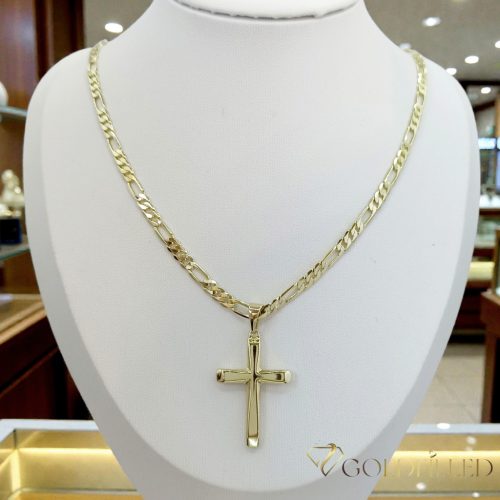 Антиалергично колие "Goldfilled" 45cm/4mm + висулка, цвят 14K