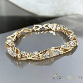   Антиалергична гривна "Goldfilled" 24cm /11mm, многоцветна