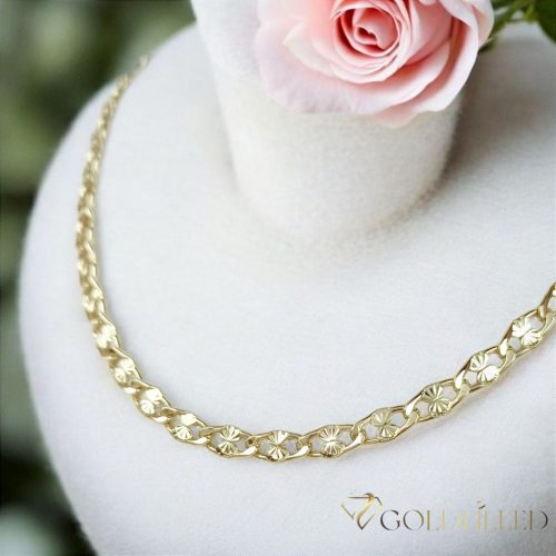 Антиалергично колие Goldfilled 50см дълго и 4мм широко Цвят 14K