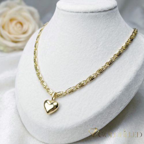 Антиалергично колие "Goldfilled" 50cm/5,2mm + висулка, цвят 14K