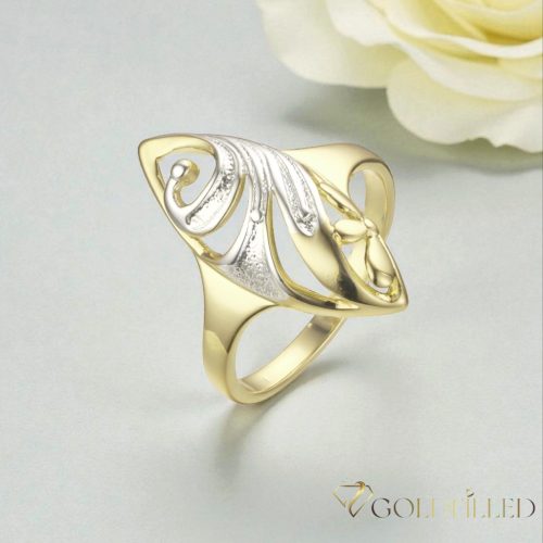 Антиалергичен пръстен "Goldfilled", в различни размери, цвят 14K
