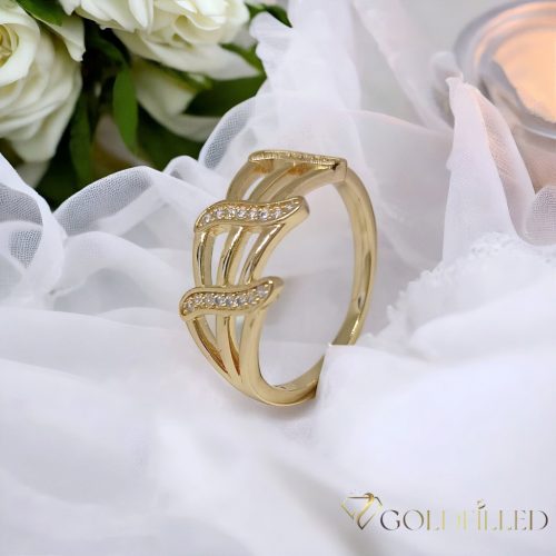 Антиалергичен пръстен "Goldfilled", в различни размери, цвят 18K