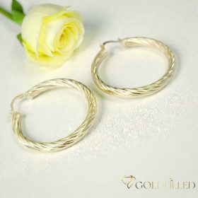   Goldfilled Антиалергични халки 40мм 14K цвят	