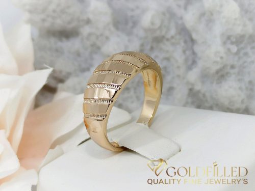 Антиалергичен пръстен "Goldfilled", в различни размери, цвят 18K
