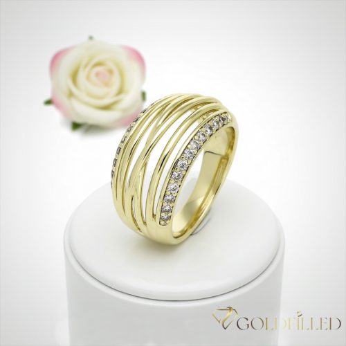 Антиалергичен пръстен "Goldfilled", в различни размери, цвят 14K