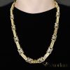 Goldfilled Антиалергенен Луксозен Баркака Колие 60см Дълго и 11мм Широко (160г) Цвят 14К Мултиколор