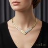 Ексклузивно антиалергично колие "Goldfilled" 45 см/6-16мм,  14K многоцветно