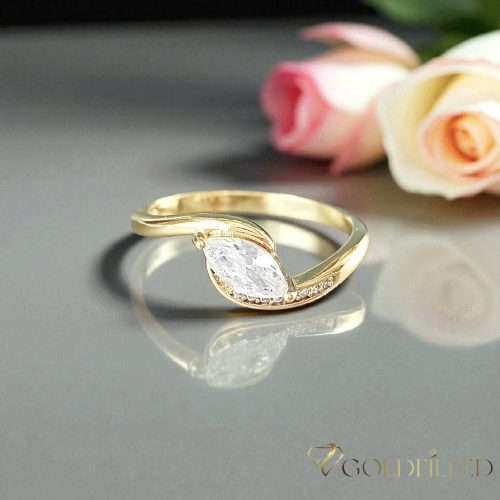 Антиалергичен пръстен "Goldfilled", в различни размери, цвят 14K