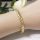 Ексклузивна антиалергична златна гривна "Goldfilled" с дължина 17,5 см и дебелина 7 мм, цвят 14K
