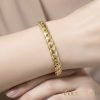 Ексклузивна антиалергична златна гривна "Goldfilled" с дължина 17,5 см и дебелина 7 мм, цвят 14K