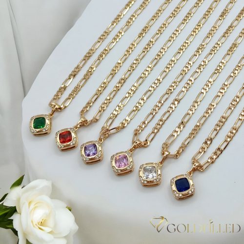 Антиалергично колие "Goldfilled" 50см/4mm + висулка, цвят 18K