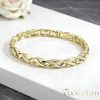 Ексклузивна антиалергична златна гривна "Goldfilled" с дължина 19 см и дебелина 7 мм, цвят 14K