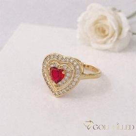   Антиалергичен пръстен "Goldfilled", в различни размери, цвят 18K