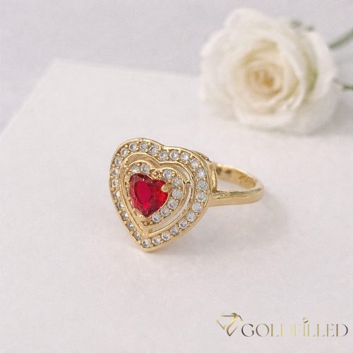 Антиалергичен пръстен "Goldfilled", в различни размери, цвят 18K