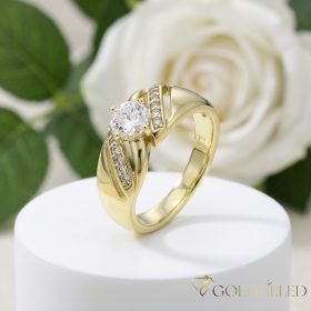   Антиалергичен пръстен "Goldfilled", в различни размери, цвят 14K