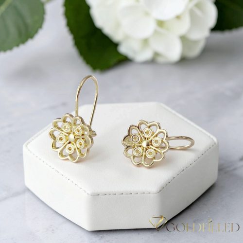 Goldfilled Антиалергични обеци 18мм 14K цвят	