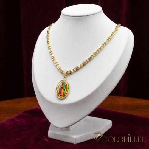 Антиалергично колие "Goldfilled" 50cm/5,2mm + висулка, цвят 14K