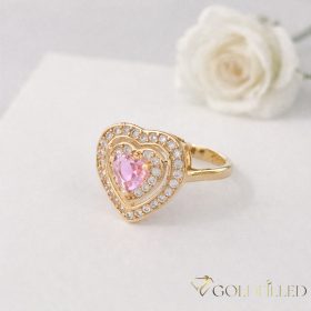   Антиалергичен пръстен "Goldfilled", в различни размери, цвят 18K