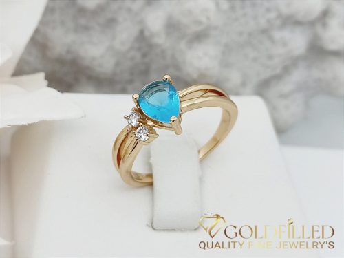 Антиалергичен пръстен "Goldfilled", в различни размери, цвят 18K