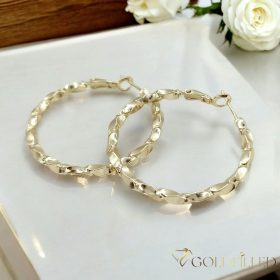   Goldfilled Антиалергични халки 40мм 14K цвят	