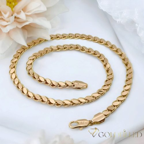Ексклузивно антиалергенно позлатено колие "Goldfilled"в няколко размера дебелина  5,5 mm , цвят 18K