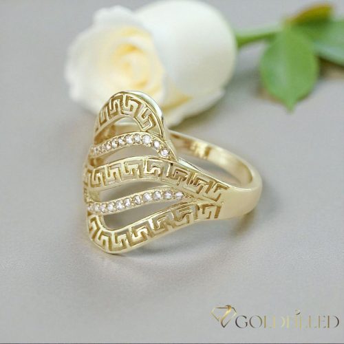Антиалергичен пръстен "Goldfilled", в различни размери, цвят 14K