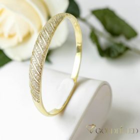   Антиалергична гривна "Goldfilled" 7-4mm , многоцветна (14K) диаметър 60mm "отваряем"