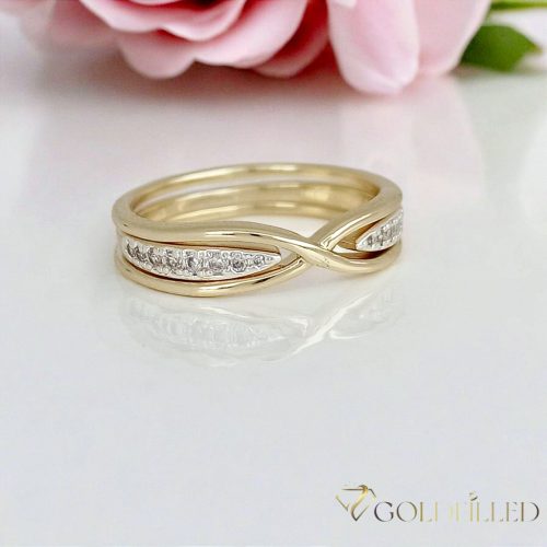 Антиалергичен пръстен "Goldfilled", в различни размери, цвят 14K