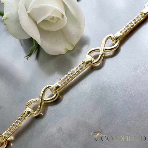 Ексклузивна антиалергична златна гривна "Goldfilled" с дължина 19см и дебелина 5 мм, цвят 14K