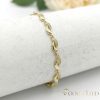 Ексклузивна антиалергична златна гривна "Goldfilled" с дължина 19 см и дебелина 6 мм, цвят 14K