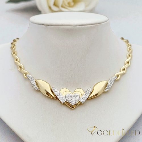 Ексклузивно антиалергично колие "Goldfilled" 50 см/6-20мм,  14K многоцветно