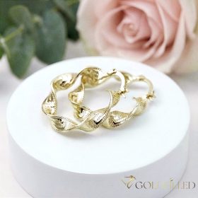   Goldfilled Антиалергични усукани халки 30мм 14K цвят	