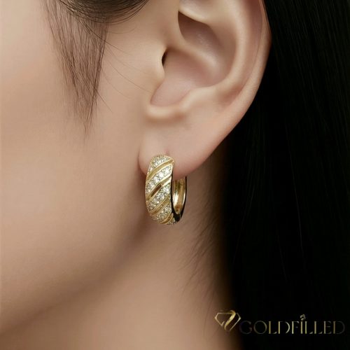 Goldfilled Антиалергенни Обеци 18mm 14K Цвят