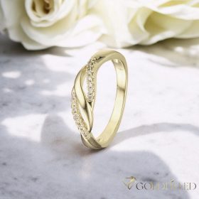  Антиалергичен пръстен "Goldfilled", в различни размери, цвят 14K