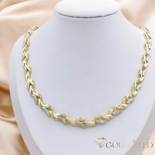 Ексклузивно антиалергично колие "Goldfilled" 45см/8мм, 14K многоцветно
