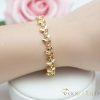 Ексклузивна антиалергична златна гривна "Goldfilled" с дължина 19 см и дебелина 6 мм, цвят 14K
