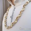 Goldfilled Антиалергенен Луксозен Баркака Колие 60см Дълго и 11мм Широко (120г) Цвят 14К Мултиколор