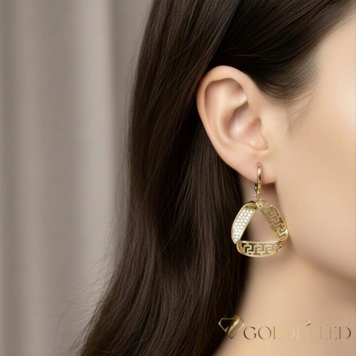 Goldfilled Антиалергични Обеци 38mm 14K цвят
