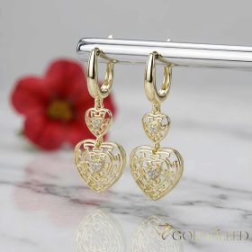   Goldfilled Антиалергични обеци 48мм 14K цвят	