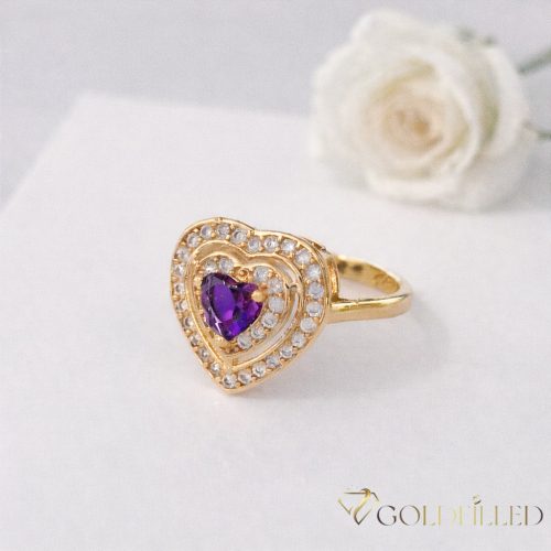 Антиалергичен пръстен "Goldfilled", в различни размери, цвят 18K