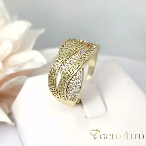 Антиалергичен пръстен "Goldfilled", в различни размери, цвят 14K