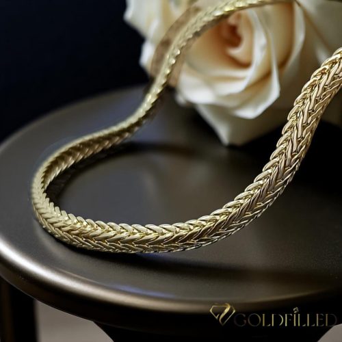 Goldfilled Антиалергенен Луксозен Огрлици 50см Дълго и  7мм Широко Цвят 14К
