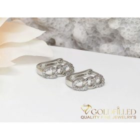 Антиалергични обеци Goldfilled, 18 мм