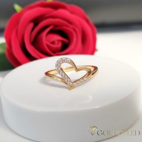   Антиалергичен пръстен "Goldfilled", в различни размери, цвят 18K