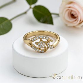   Антиалергичен пръстен "Goldfilled", в различни размери, цвят 18K