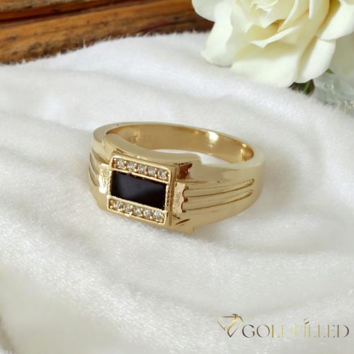 Антиалергичен пръстен "Goldfilled", в различни размери, цвят 14K