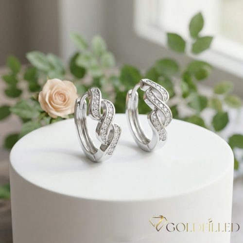 Антиалергични обеци Goldfilled, 16 мм