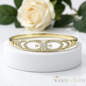   Антиалергична гривна "Goldfilled" 4-10mm , многоцветна (14K) диаметър 60mm "отваряем"