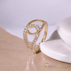  Антиалергичен пръстен "Goldfilled", в различни размери, цвят 18K